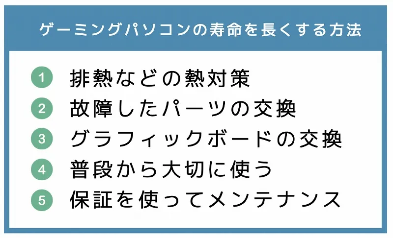 ゲーミングパソコンの寿命を長くする方法