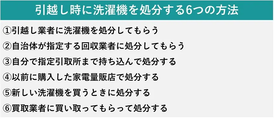 洗濯機を処分する6つの方法