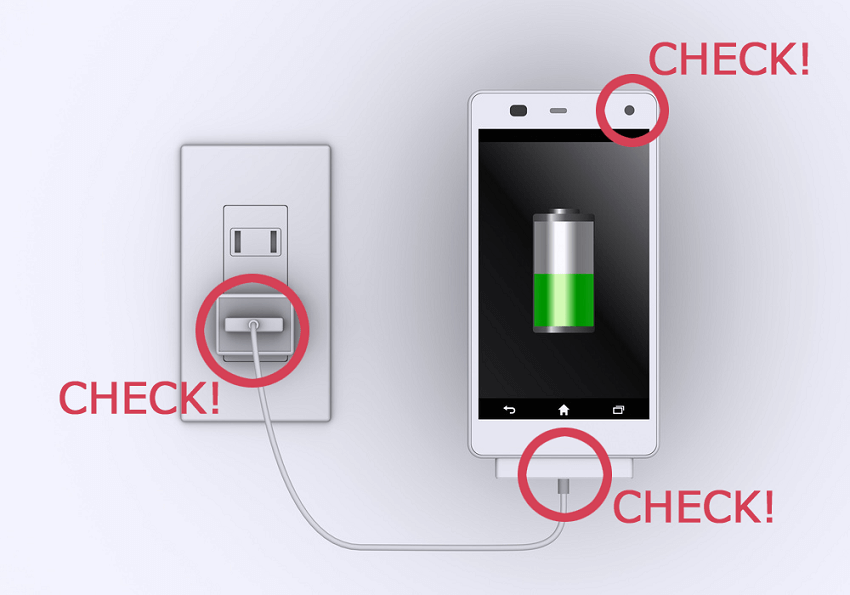 スマートフォン充電できない